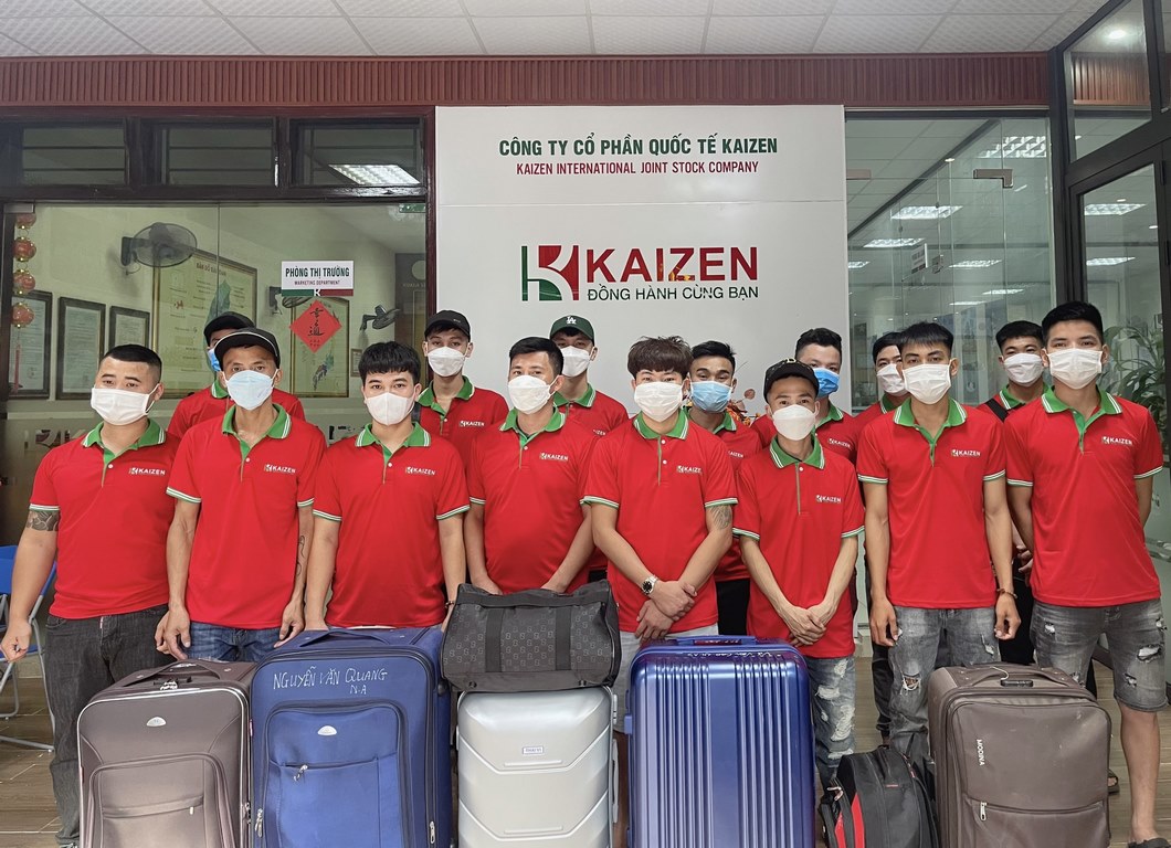 Hình ảnh đoàn lao động Kaizen bay Đài loan tháng 05/2022